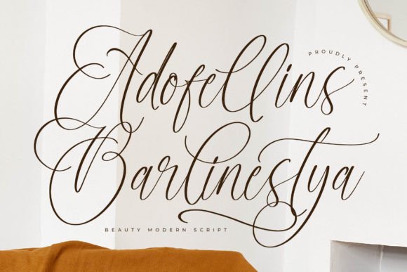 Adofellins Barlinestya Font: A Luxury Script for Branding