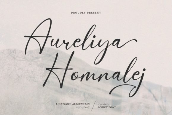 Aureliya Homnalej Font: Elegant Script for Makers