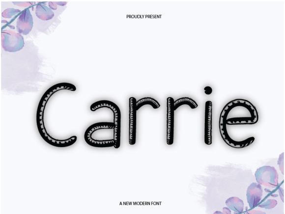 Carrie Font: A Warm Script Typeface for Editorial Design