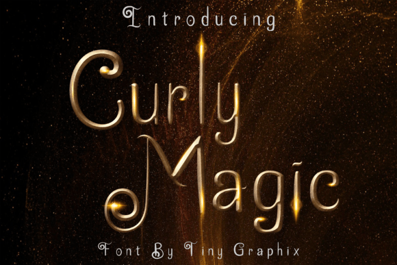 Curly Magic Font: Playful Serif Typography for Web Design