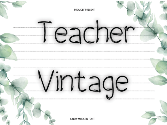 Teacher Vintage Font: Friendly Branding for Small Business
